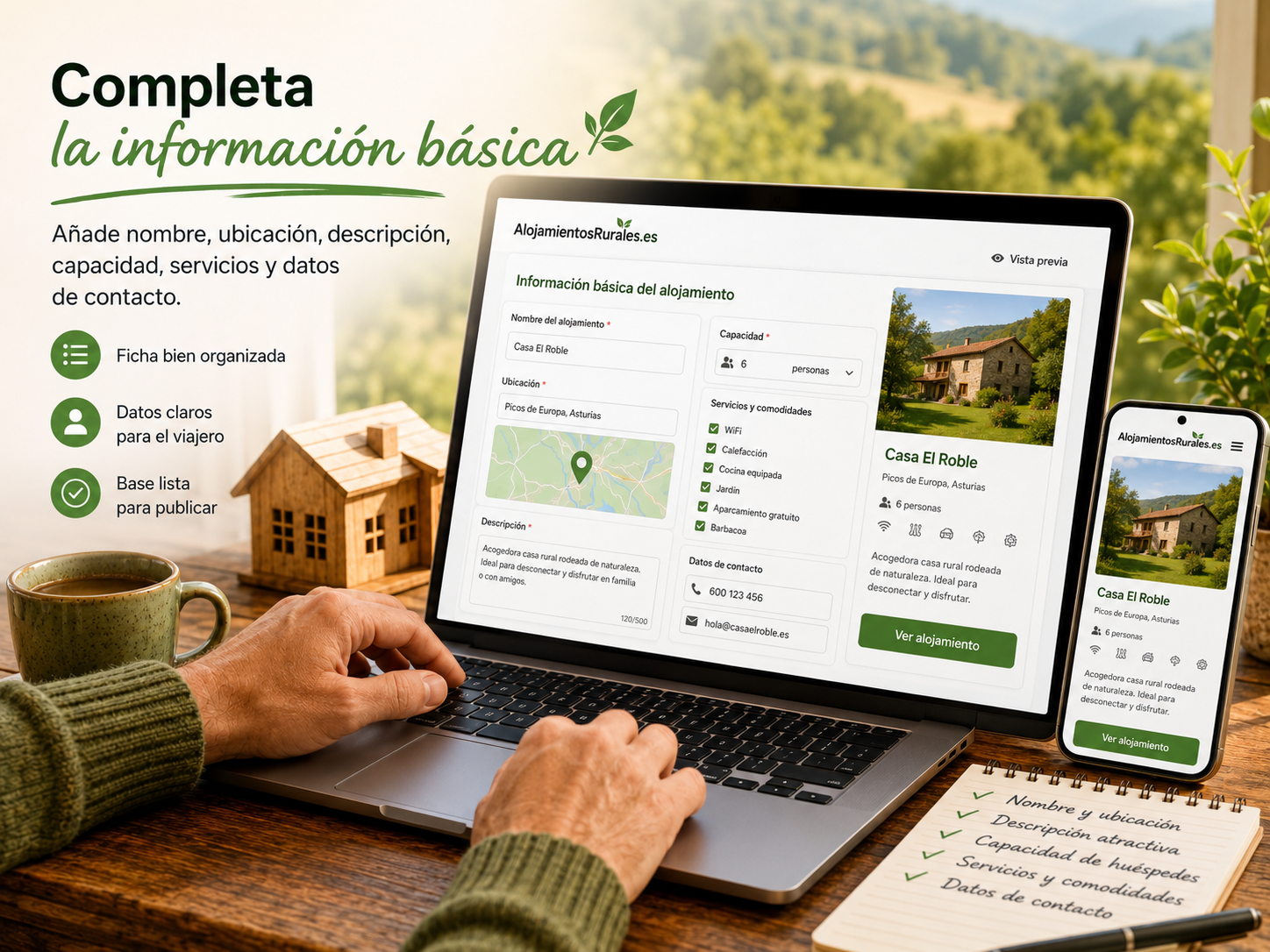 Completa la información básica