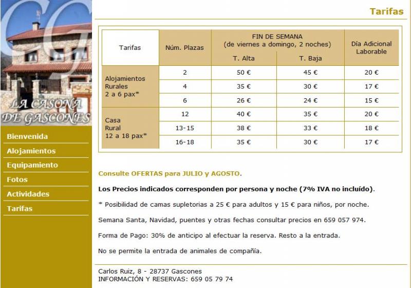 La Casona De Gascones - Alojamientos